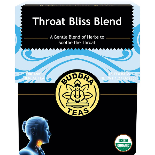 Buddah Teas-Organic Throat Bliss Tea 18 Bags