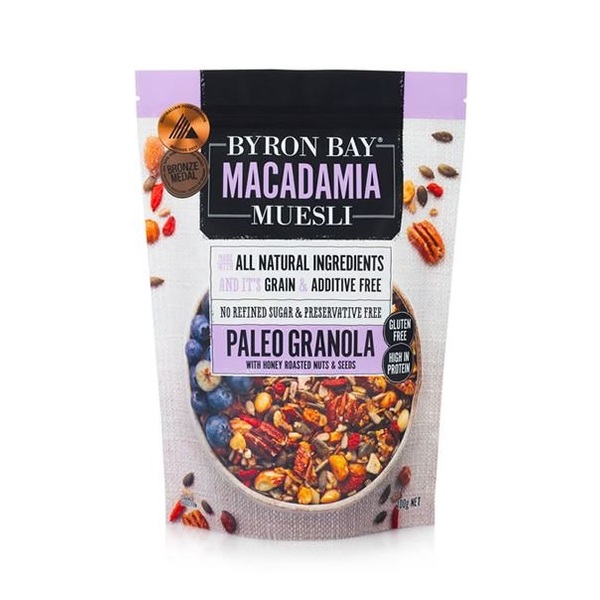 Byron Bay Muesli-Macadamia Paleo Granola Muesli 375G