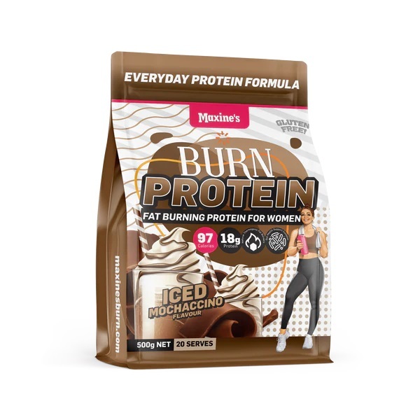 Maxine's-Burn Protein Iced Mochaccino 500G