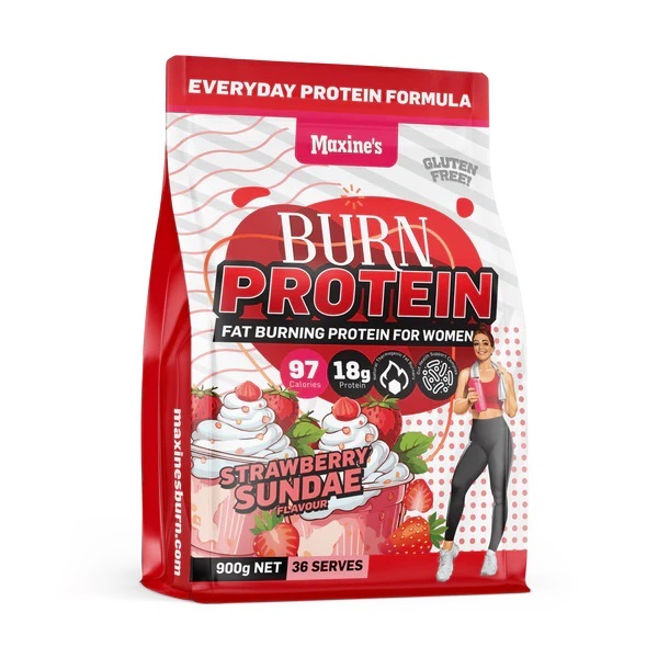 Maxine's-Burn Protein Strawberry Sundae 900G