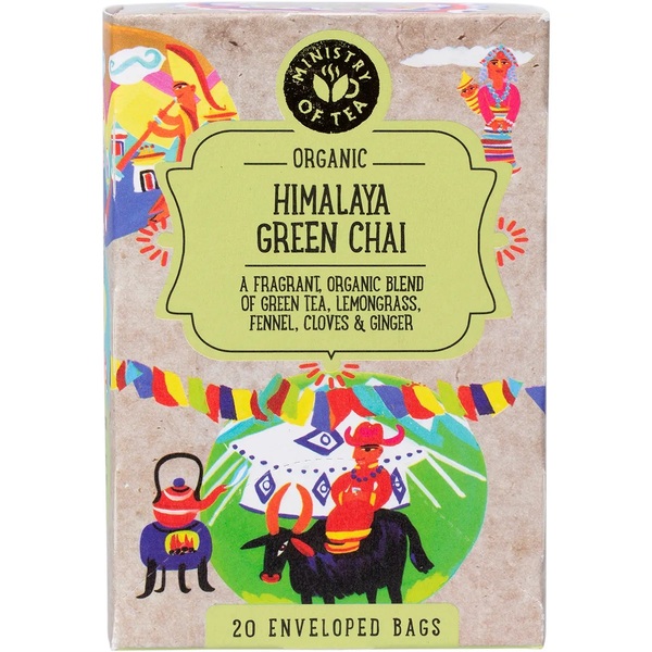 Ministry of Tea-Organic Himalaya Green Chai Tea Bags 20pk