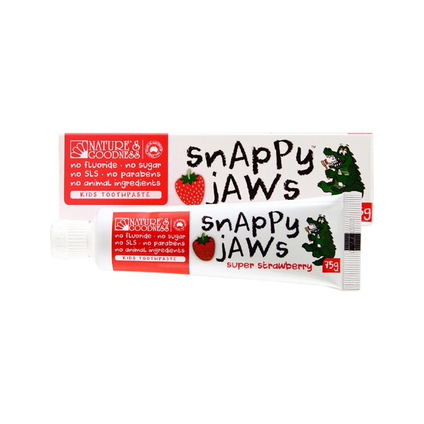 Nature's Goodness-Snappy Jaws Toothpaste Super Strawberry 75G