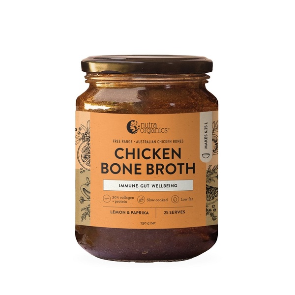 Nutra Organics-Chicken Bone Broth Concentrate Lemon & Paprika 250G