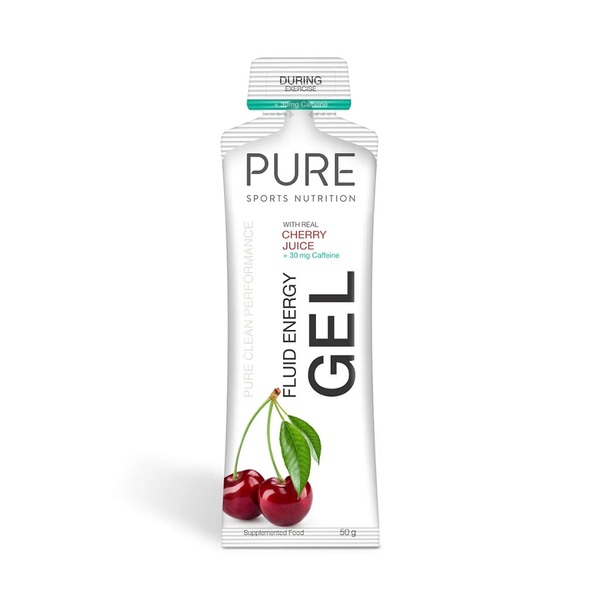 Pure Sports Nutrition-PURE Fluid Energy Gel Cherry Caffeine 50G