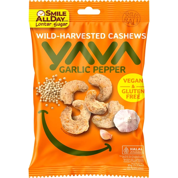 YAVA-Harvested Cashews Garlic Pepper 35g