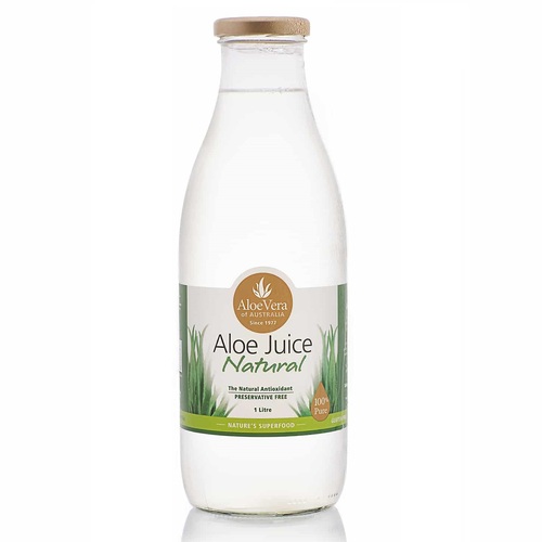 Aloe Vera of Australia-Aloe Juice Natural 1Litre (Glass)