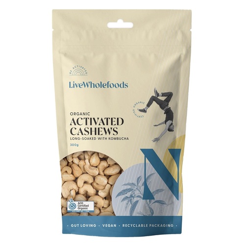 Be Activated Live Wholefoods-Organic Activated Cashews 300G