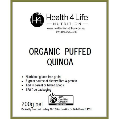 Health 4 Life Nutrition-Organic Puffed Quinoa 150G