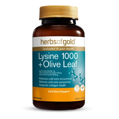 Herbs of Gold-Lysine 1000 + Olive Leaf 100T