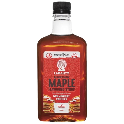 Lakanto-Maple Flavoured Syrup with Monkfruit Sweetener 375ML