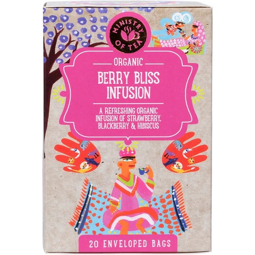 Ministry of Tea-Organic Berry Bliss Infusion Tea Bags 20pk