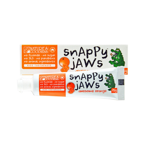 Nature's Goodness-Snappy Jaws Toothpaste Awesome Orange 75G