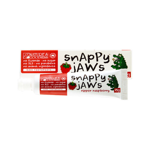 Nature's Goodness-Snappy Jaws Toothpaste Ripper Raspberry 75G