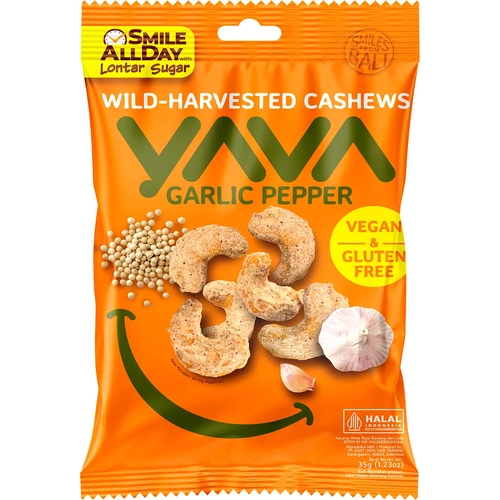 YAVA-Harvested Cashews Garlic Pepper 35g